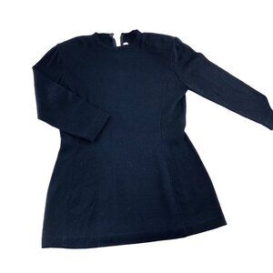 St. John Womens Black Knit Dress Size 8 Long Sleeve Zipper Closure Formal Wear